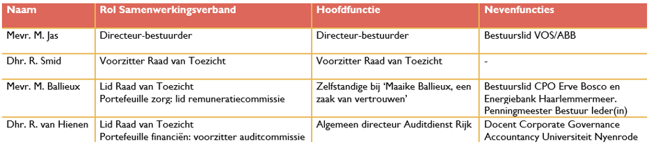 Schema nevenfuncties website